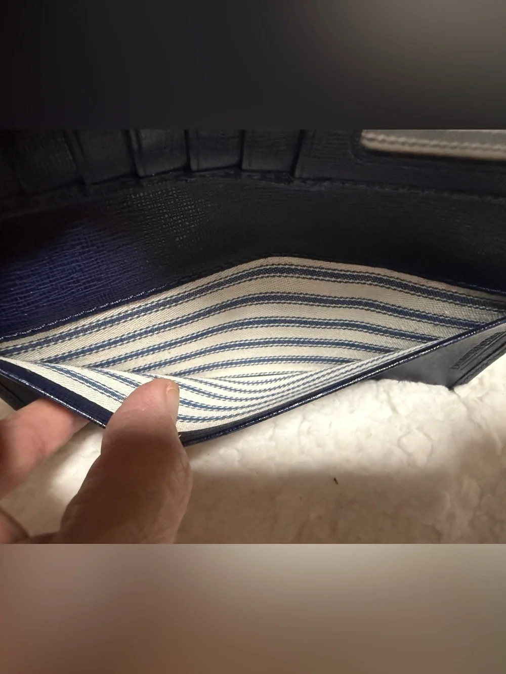 Dooney & Bourke Marine Blue Saffiano Leather Wallet